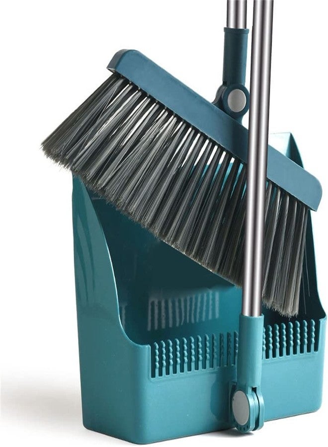 GNEY Broom and Dustpan Set - Self-Cleaning Broom Bristles - Ideal Kitchen, Home and Lobby Broom and Dustpan Combo - Premium Brush, Wisp and Dust Cleaner (Design 2) - Image 1